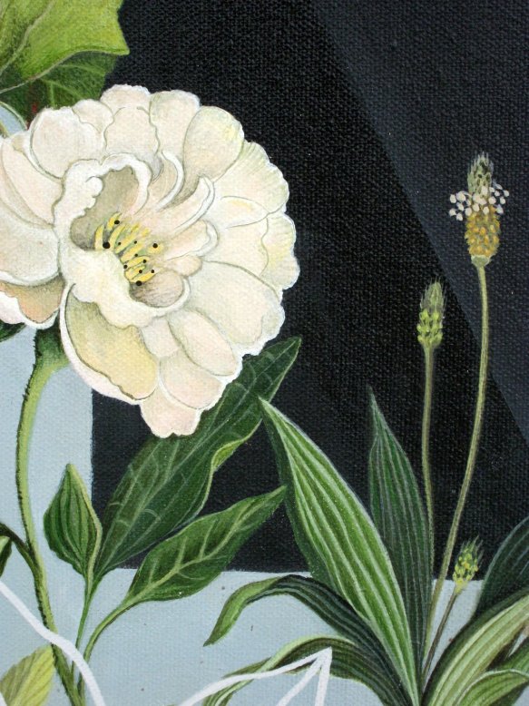 detail of Jill's painting of a flower